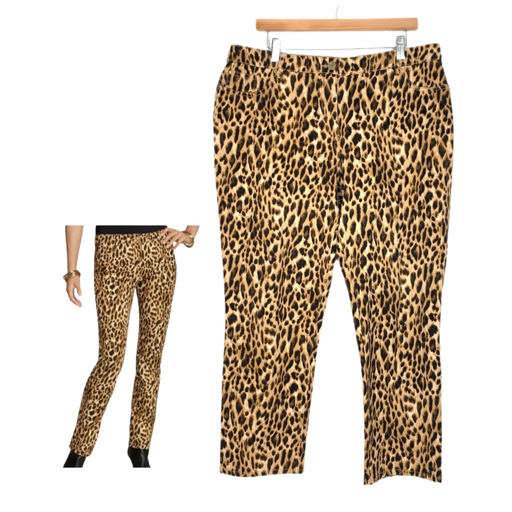 Chico’s So Slimming Getaway Animal Print Pants Size 16